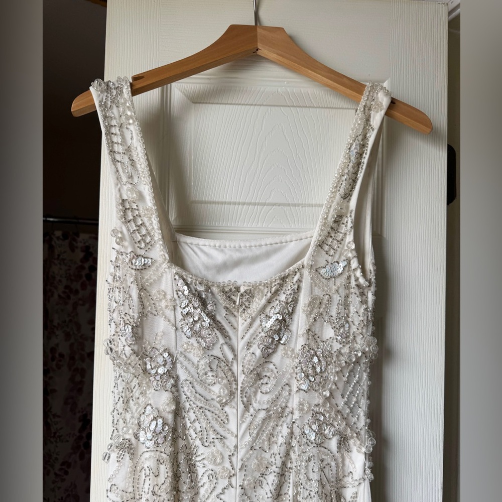 ASOS DESIGN ornate crystal embellished square neck maxi wedding dress - Picture 10 of 15